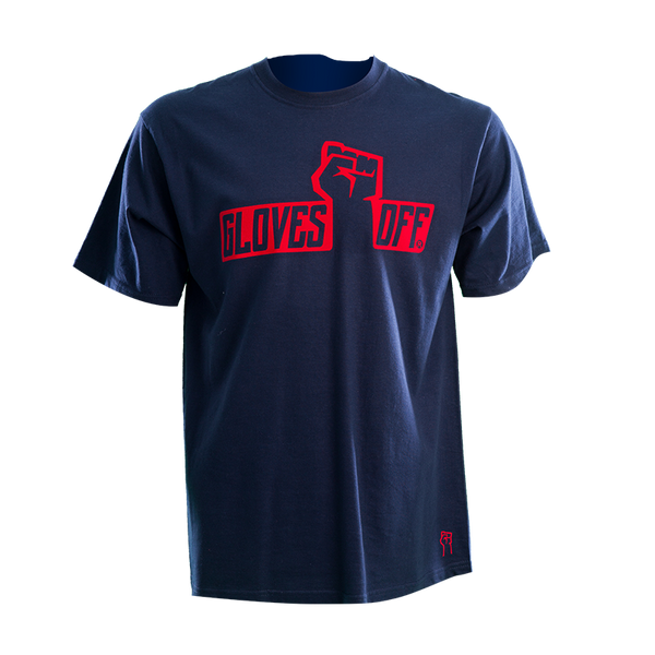 ADULT T-SHIRT NAVY & RED