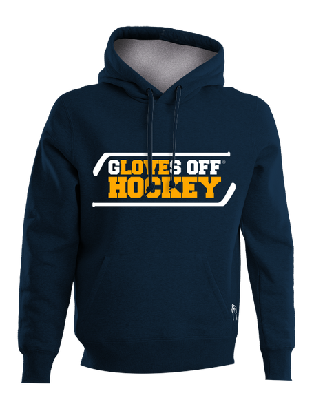 AUTHENTIC HOODIE LOVE HOCKEY WITH PLAYER STICKS